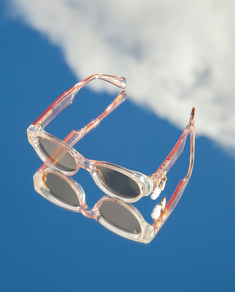 Gafas de sol rosa, redondeadas en policarbonato con protección UV 400