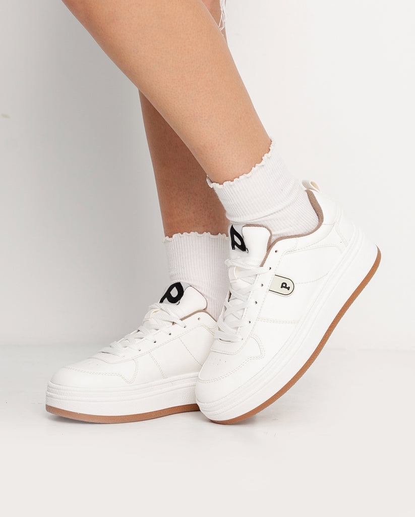 Tenis para mujer, blancos con suela expanso plataforma.